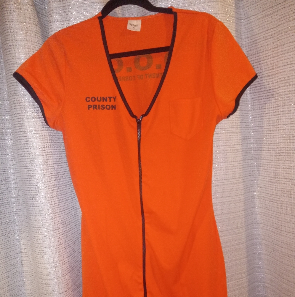 D.O.C women's orange prison image dress size XL